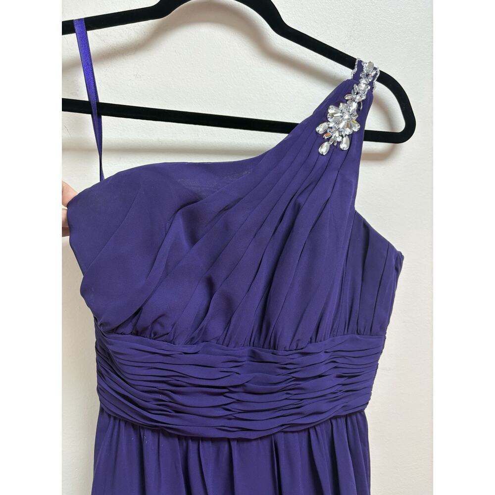 Vintage Mori Lee by Madeline Gardner Purple Beaded Formal Gown‎ Dress Size 6 - Picture 2 of 8